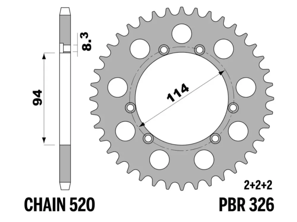 Doprava Zdarma Rozeta ergalová PBR Sprockets pro TRIAL MONTESA 310/314/315 COTA mod.520