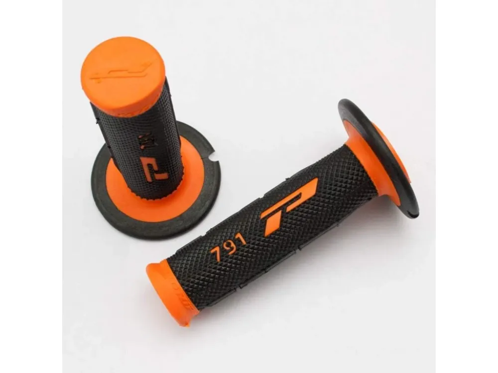 Nejlepší Volba PROGRIP gripy PG791 OFF ROAD (22+25mm, délka 115mm) barva oranžová/černá (dvoudílné) (791-