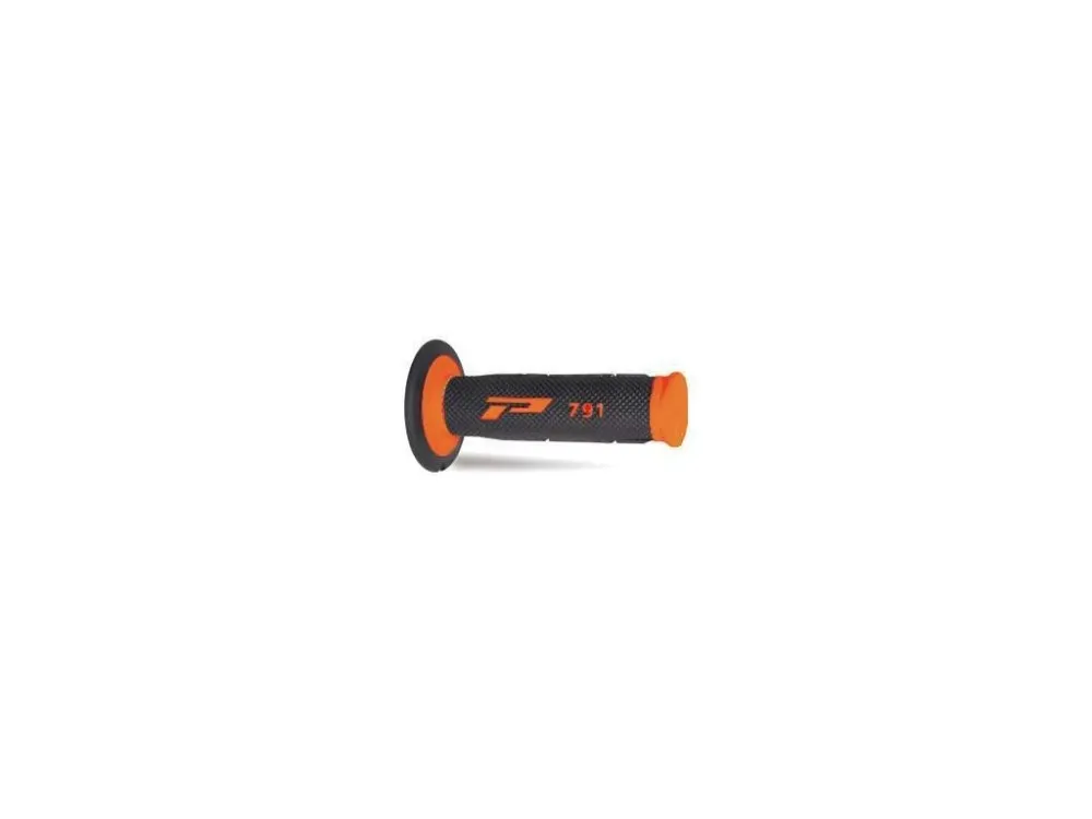 Aktuální PROGRIP gripy PG791 OFF ROAD (22+25mm, délka 115mm) barva oranžová fluo/černá (dvoudílné)