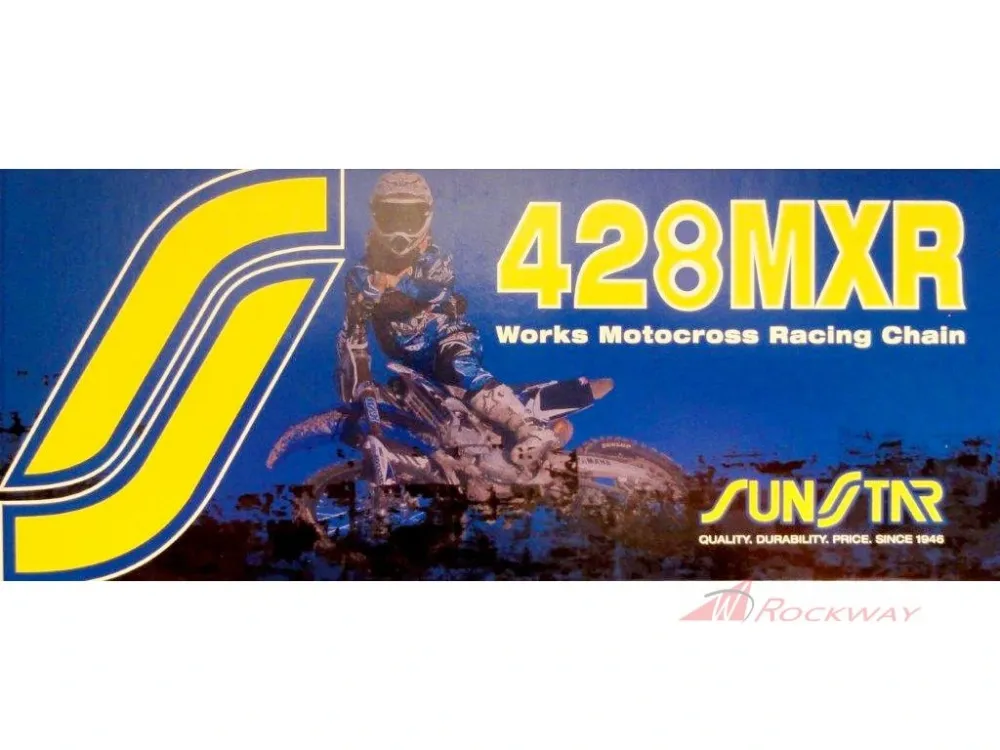 řetěz 428MXR, SUNSTAR (bezkroužek, barva zlatá, 122 článků)- 5A Oblíbený