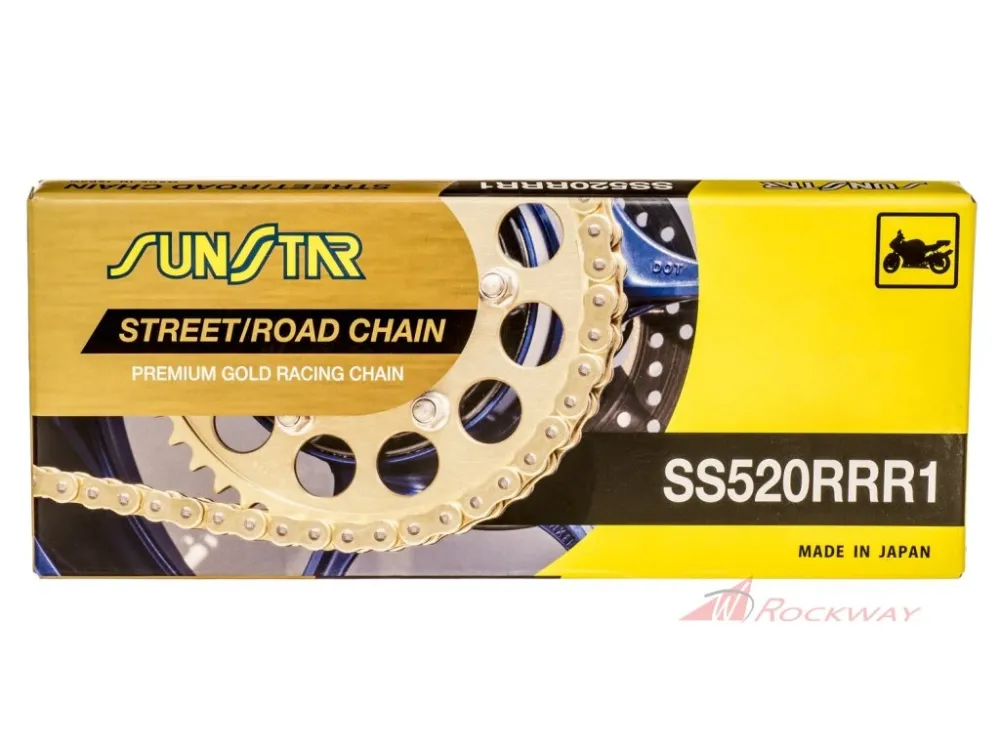 řetěz 520RRR1, SUNSTAR (x-kroužek, barva zlatá, 114 článků)- 5A Ověřený