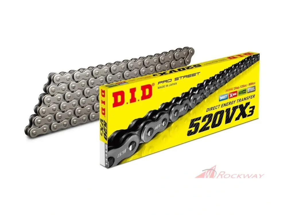 Aktuální VX série X-Kroužkový řetěz D.I.D Chain 520VX3 120 článků- 5A
