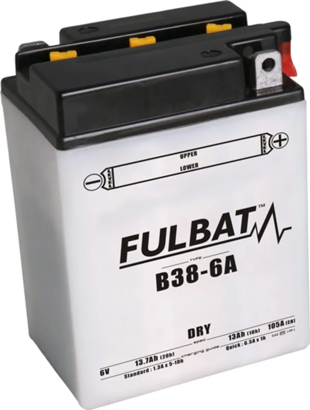 Finální Výprodej Konvenční motocyklová baterie FULBAT B38-6A (Y38-6A) Acid pack included