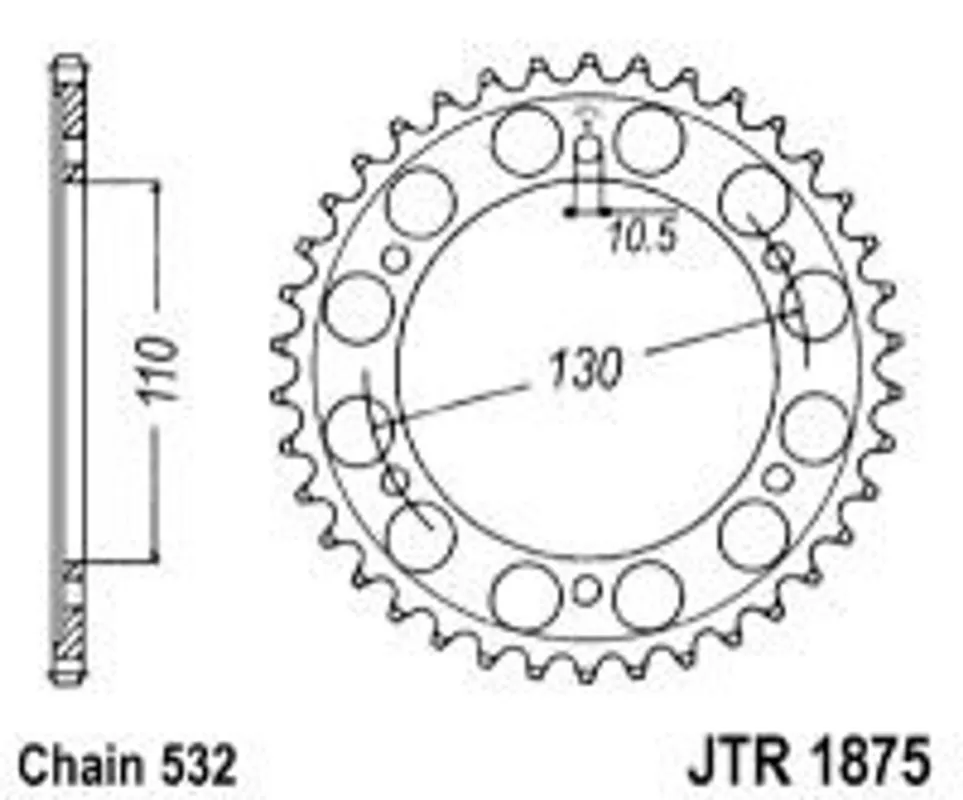 Koupit Online Řetězová rozeta JT JTR 1875-48 48 zubů, 532