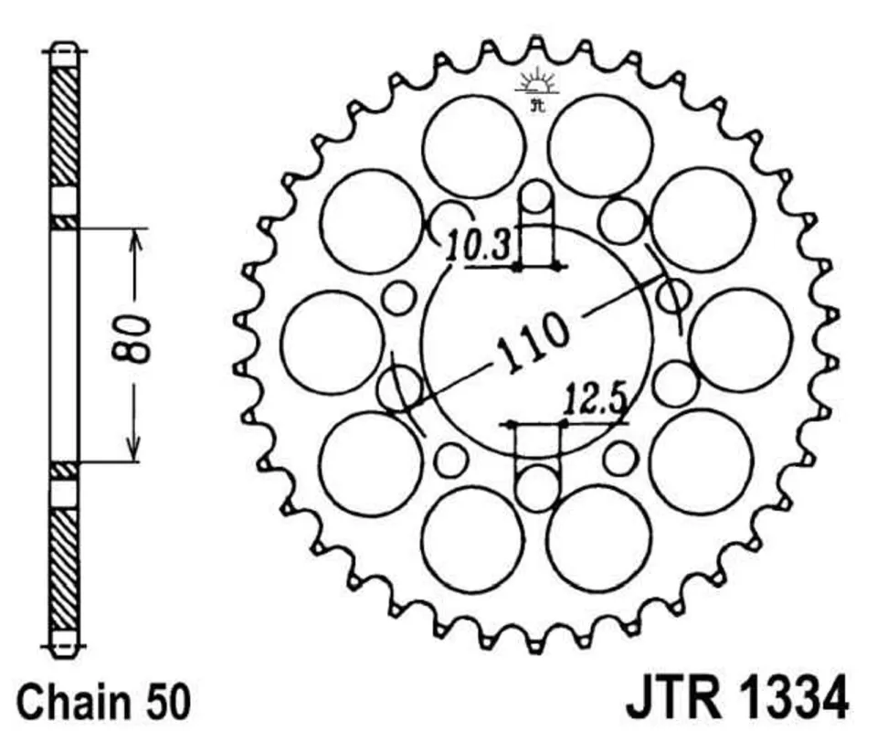 Nejlepší Cena Řetězová rozeta JT JTR 1334-44 44 zubů, 530