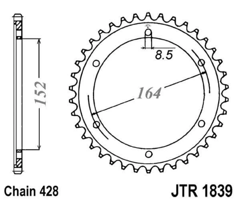 Cenový Hit Řetězová rozeta JT JTR 1839-55 55 zubů, 428