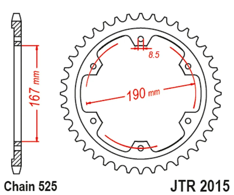Dokud Zásoby Vydrží Řetězová rozeta JT JTR 2015-50 50 zubů, 525