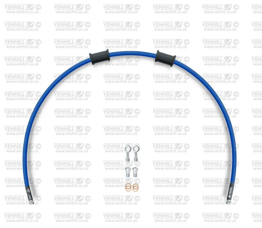 Hadice zadní brzdy Venhill POWERHOSEPLUS YAM-8008R-SB (1 hadice v sadě) modré hadice, chromové koncovky Poslední Šance