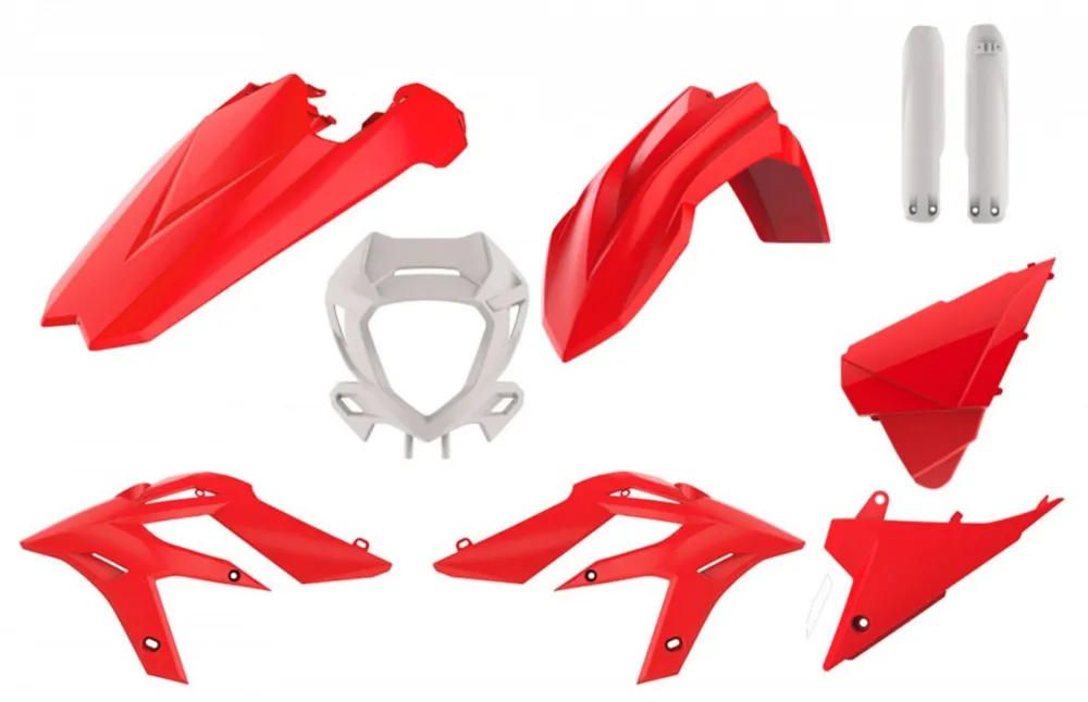 Sada plastů POLISPORT 91059 enduro Červeno/Bílé Super Cena