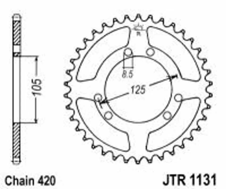 Finální Výprodej Řetězová rozeta JT JTR 1131-50 50 zubů, 420