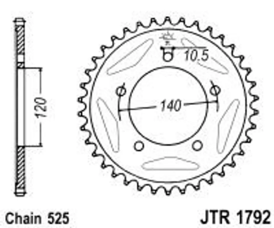 Nízká Cena Řetězová rozeta JT JTR 1792-48 48 zubů, 525