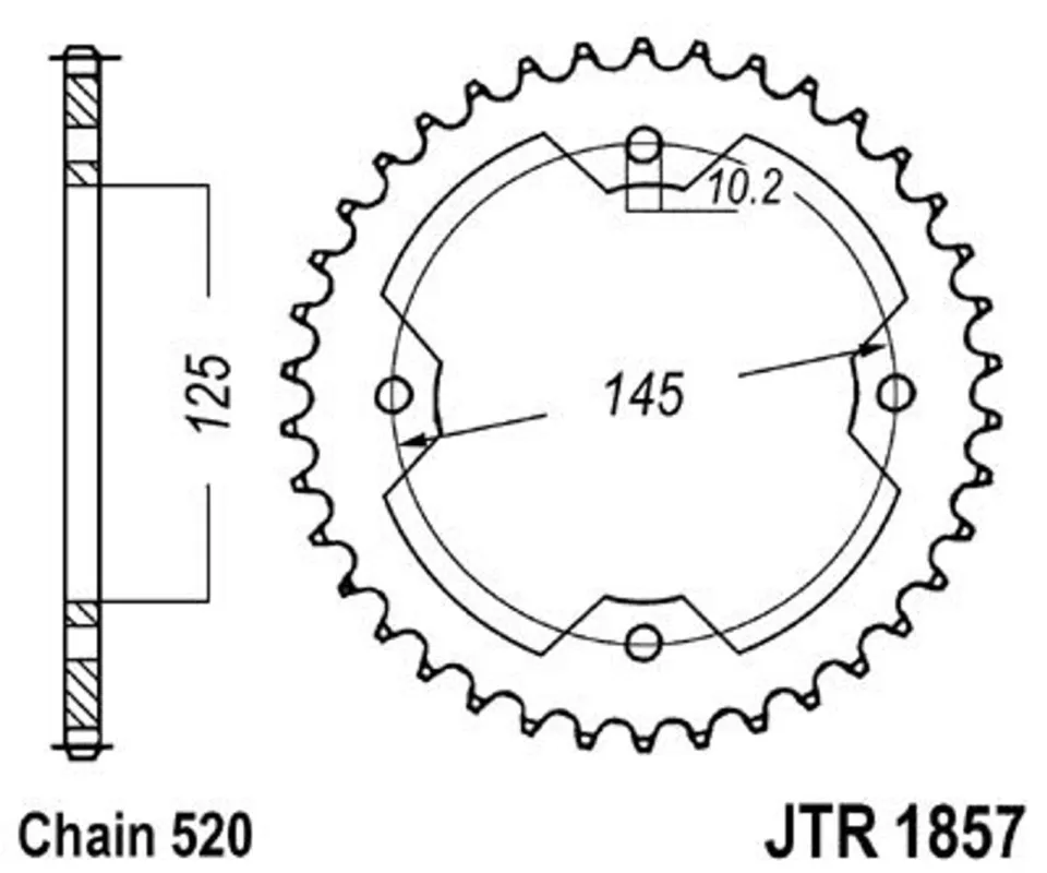 Ihned K Objednání Řetězová rozeta JT JTR 1857-40 40 zubů, 520