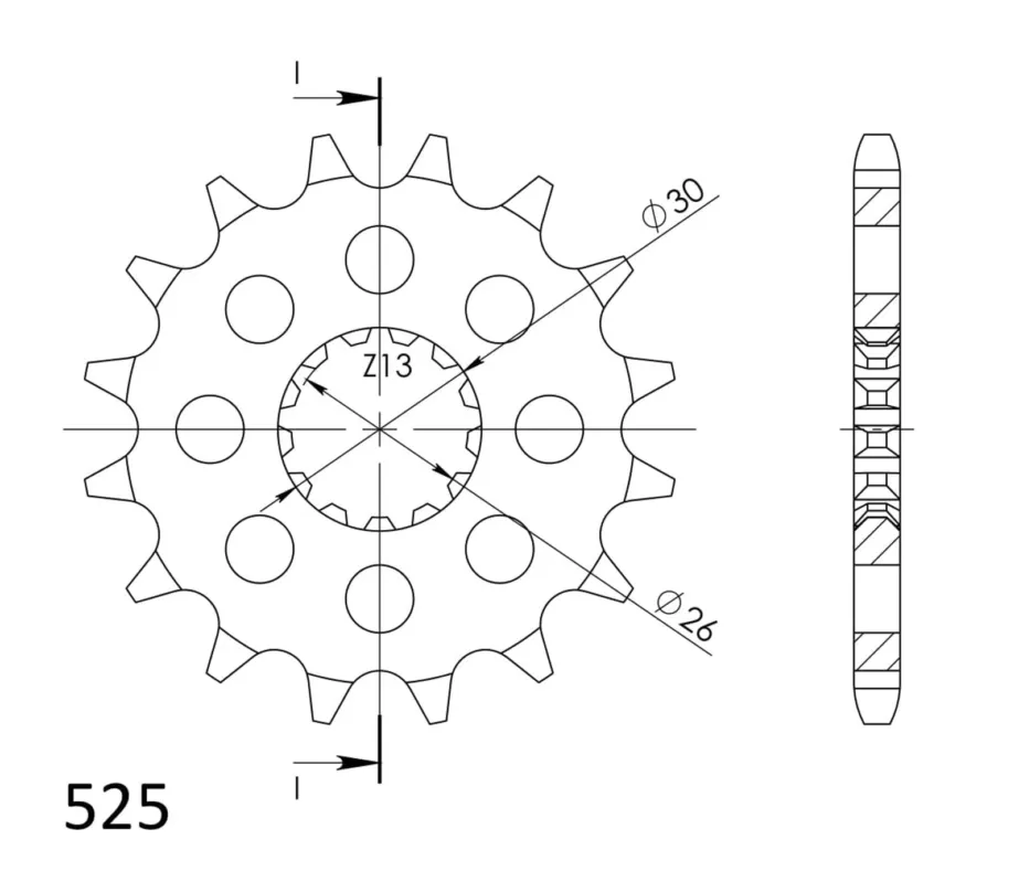 Řetězové kolečko SUPERSPROX CST-1183:17 17 zubů, 525 Výhodná Nabídka