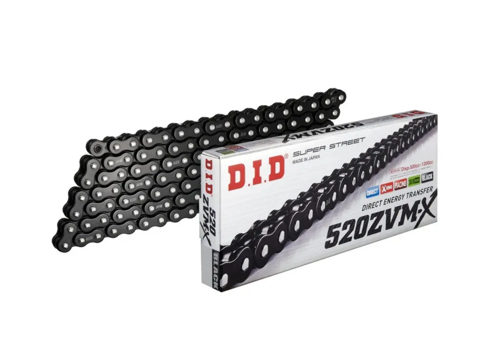 ZVM-X série X-Kroužkový řetěz D.I.D Chain 520ZVM-X 120 článků Black/Black Dokud Zásoby Vydrží