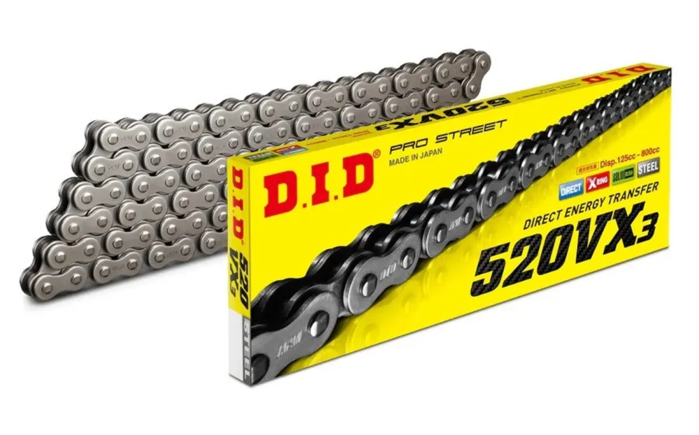 VX série X-Kroužkový řetěz D.I.D Chain 520VX3 126 článků Sleva