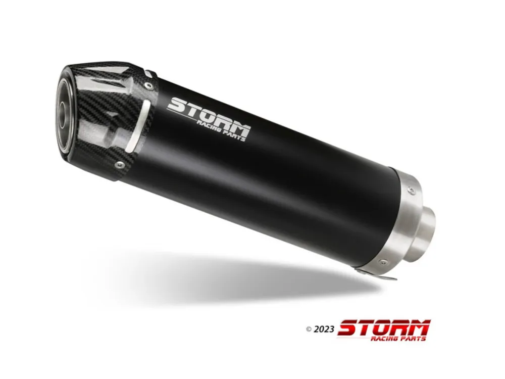 Autentický Koncovka výfuku STORM GP K.050.LXSBC Černý s uhlíkovou koncovkou