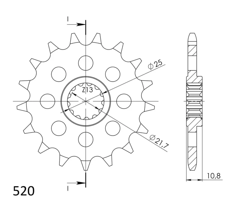 Autentický Řetězové kolečko SUPERSPROX CST-1382:17