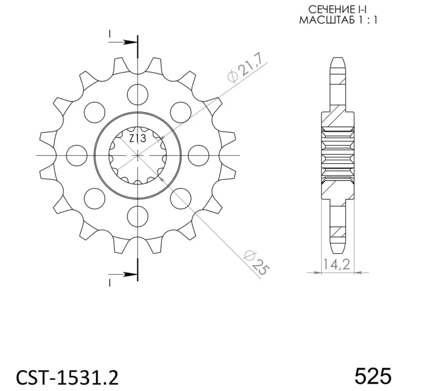 Akce Řetězové kolečko SUPERSPROX CST-1531:16 16 zubů, 525