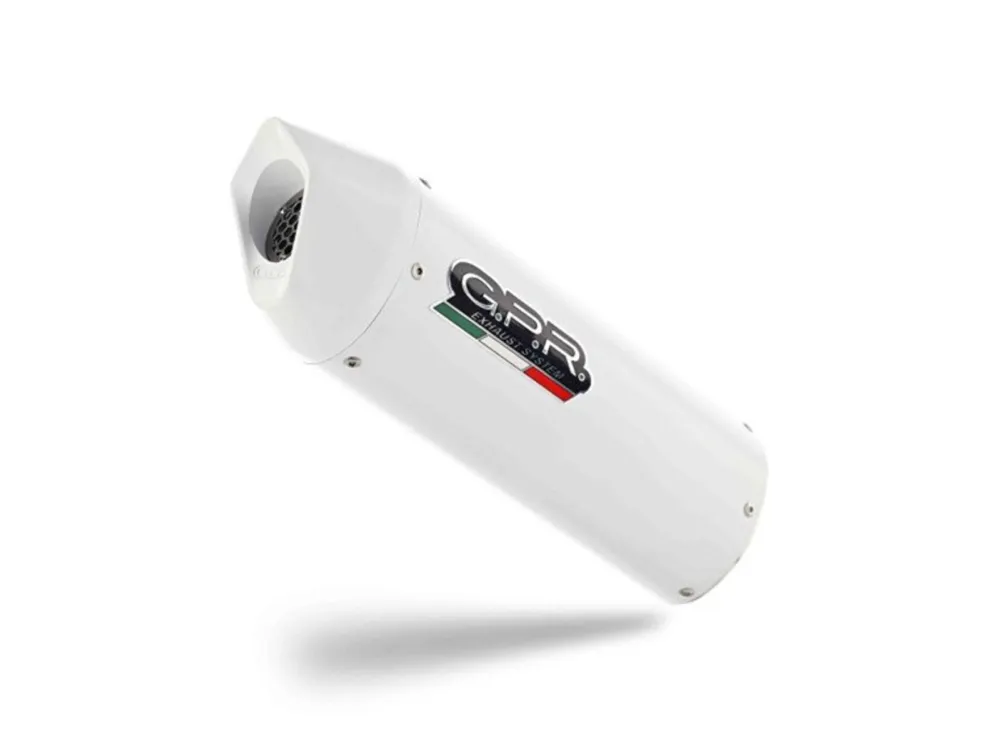 Koncovka výfuku Slip-on GPR ALBUS EVO4 E5.CF.10.1.ALBE5 Lesklá bílá zahrnuje spojovací svod a odnímatelný dB killer Nízká Cena