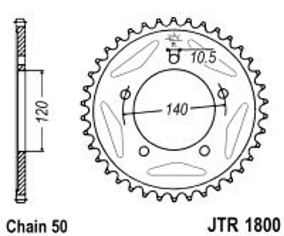 Řetězová rozeta JT JTR 1800-45 45 zubů, 530 Odeslání Ihned