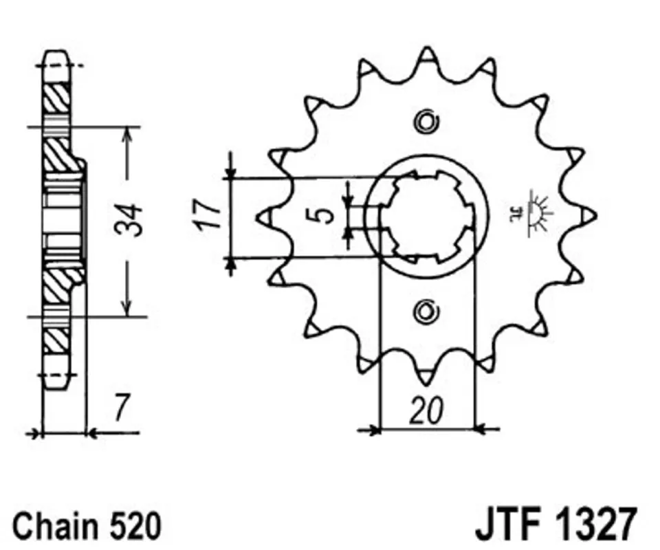 Kup Teď Řetězové kolečko JT JTF 1327-15 15 zubů, 520