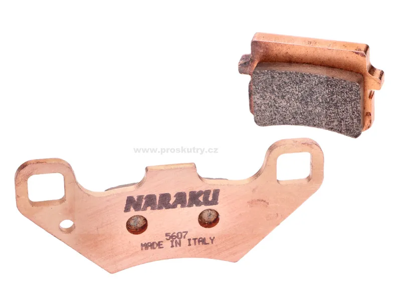 Tovární Cena Sintrované Bio brzdové destičky Naraku pro Peugeot XR7/ XP7 50 2T, Motorhispania 10 SM/ Enduro 50 2T, Gun R 50 2T/ 125 4T, TGB Blade 425/ 500/ 600/