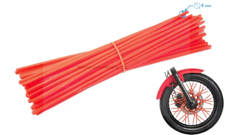 Ozdobný návlek drátu kola 235 mm červený 36 kusů Ověřený