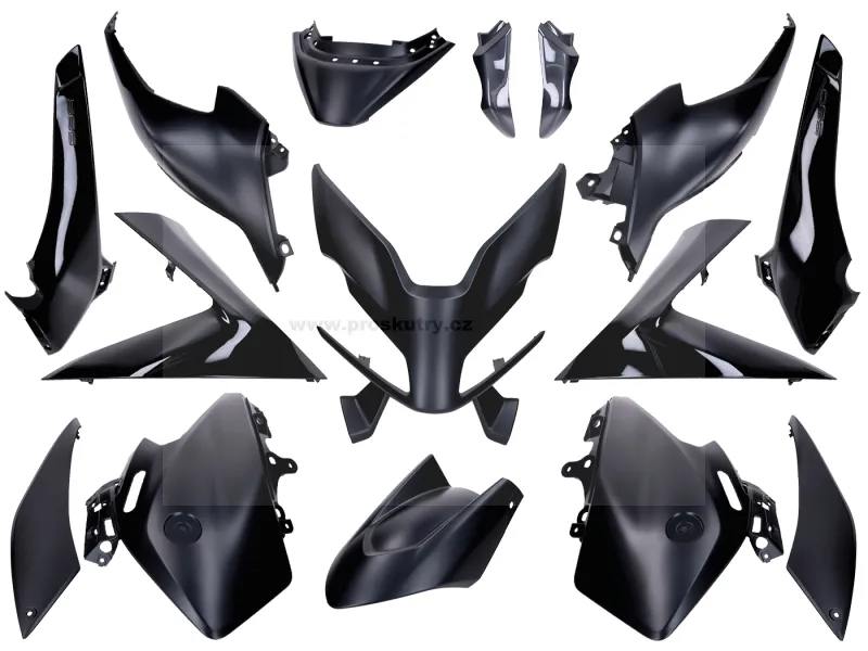 Novinka Sada plastů 15dílná matně černá Naraku pro Yamaha T-Max 560 2022-2024
