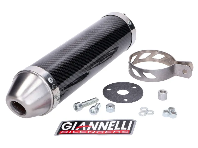 Originální Karbonový zadní tlumič Giannelli pro Aprilia RS 50 99-06, Tuono 50 03-06